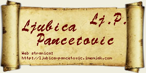 Ljubica Pančetović vizit kartica